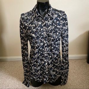 TORY BURCH Button Down Blouse Size M